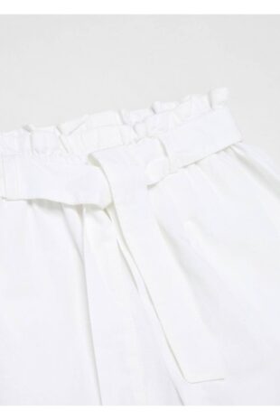 شلوارک منگو سفید فاق نرمال دخترانه مانگو 67070441