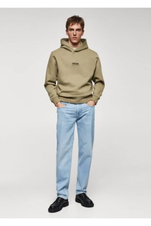 سویشرت منگو خاکی مردانه مانگو 67030645