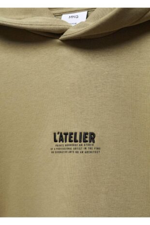 سویشرت منگو خاکی مردانه مانگو 67030645