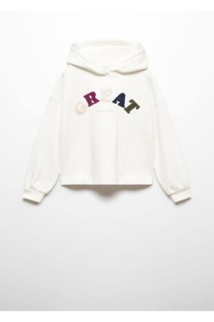 سویشرت منگو سفید دخترانه مانگو 57027127