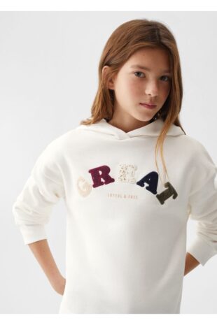 سویشرت منگو سفید دخترانه مانگو 57027127