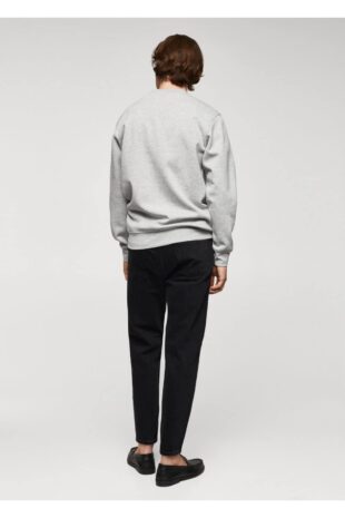 سویشرت منگو خاکستری مردانه مانگو 57079222