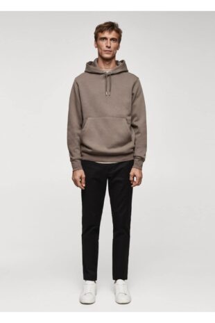 سویشرت منگو قهوه ای مردانه مانگو 67030650