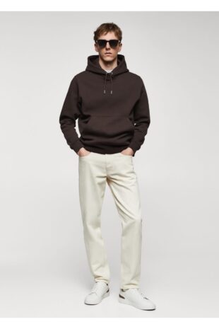 سویشرت منگو قهوه ای مردانه مانگو 67030650