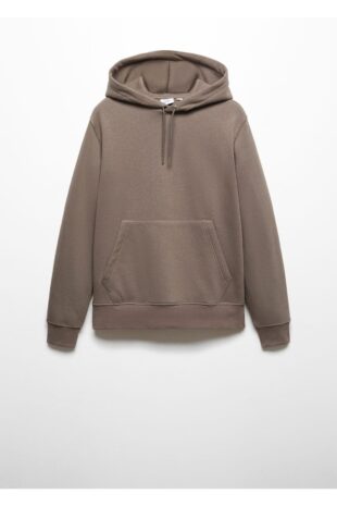 سویشرت منگو قهوه ای مردانه مانگو 67030650