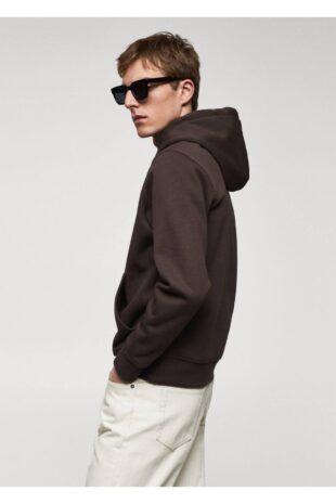 سویشرت منگو قهوه ای مردانه مانگو 67030650