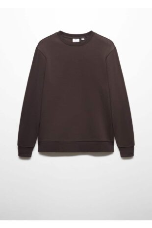 سویشرت منگو قهوه ای مردانه مانگو 67020649