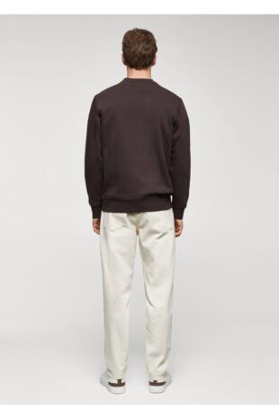 سویشرت منگو قهوه ای مردانه مانگو 67020649