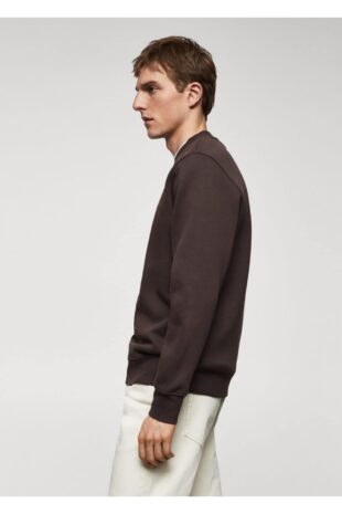 سویشرت منگو قهوه ای مردانه مانگو 67020649