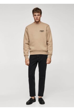 سویشرت منگو قهوه ای مردانه مانگو 67030646