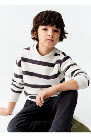 سویشرت منگو سیاه پسرانه مانگو 67040654