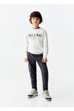 سویشرت منگو سفید پسرانه مانگو 67070655