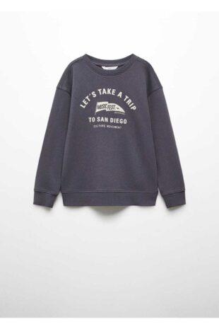 سویشرت منگو سیاه پسرانه مانگو 67070655