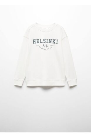 سویشرت منگو سفید پسرانه مانگو 67070655