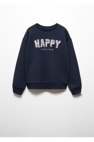 سویشرت منگو لاجورد دخترانه مانگو 67080647