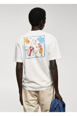 تی شرت منگو آبی مردانه مانگو 57001093