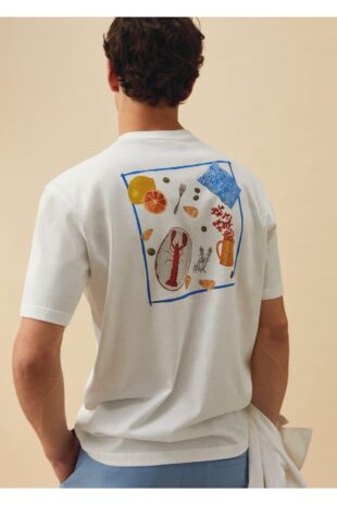 تی شرت منگو آبی مردانه مانگو 57001093