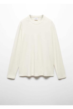 تی شرت منگو سفید مردانه مانگو 57024407