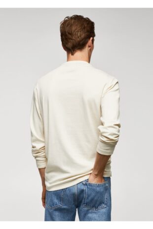 تی شرت منگو سفید مردانه مانگو 57024407