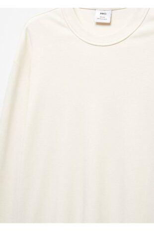 تی شرت منگو سفید مردانه مانگو 57024407