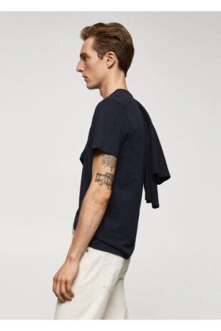 تی شرت منگو لاجورد مردانه مانگو 67040647