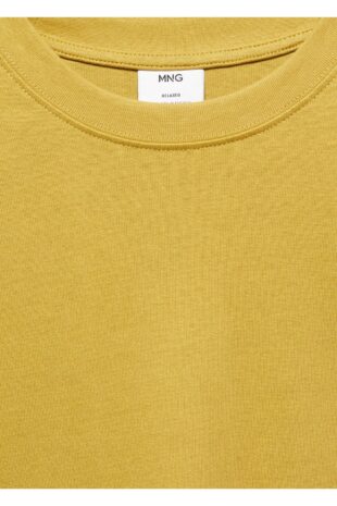 تی شرت منگو زرد مردانه مانگو 67050644