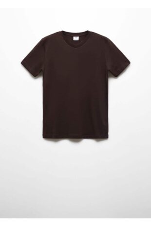 تی شرت منگو خاکستری مردانه مانگو 67090643