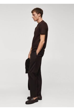 تی شرت منگو خاکستری مردانه مانگو 67090643