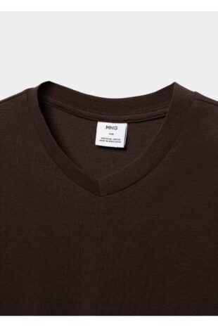 تی شرت منگو خاکستری مردانه مانگو 67090643