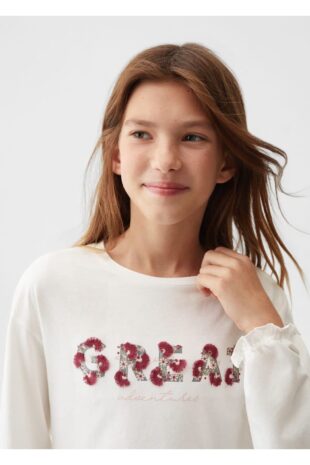 تی شرت منگو سفید دخترانه مانگو 67050663