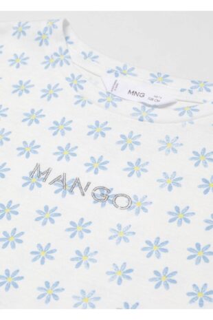 تی شرت منگو سفید دخترانه مانگو 67030418