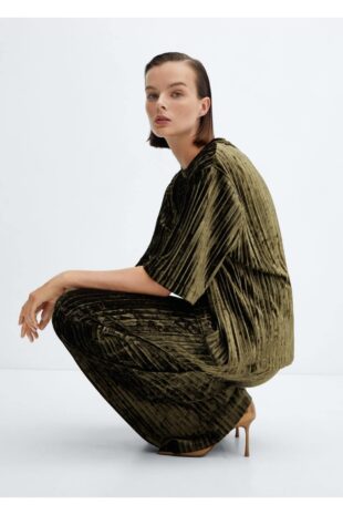 تی شرت منگو سبز زنانه مانگو 57009102