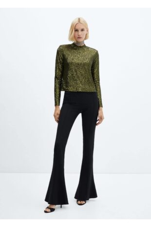 تی شرت منگو سبز زنانه مانگو 57029101