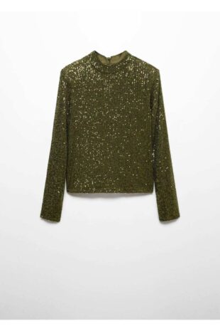 تی شرت منگو سبز زنانه مانگو 57029101