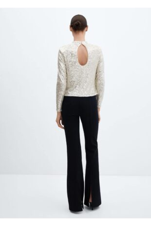 تی شرت منگو قهوه ای زنانه مانگو 57029101