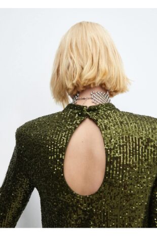 تی شرت منگو سبز زنانه مانگو 57029101