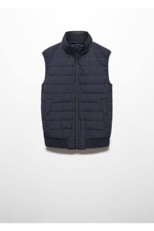 جلیقه منگو لاجورد مردانه مانگو 67030619