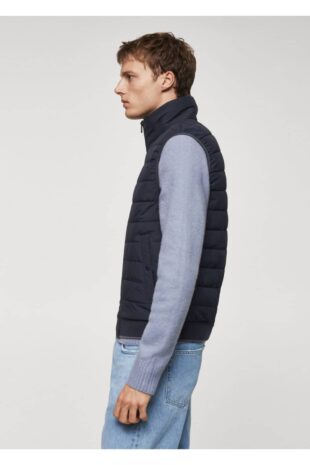 جلیقه منگو لاجورد مردانه مانگو 67030619