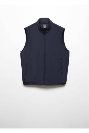 جلیقه منگو لاجورد مردانه مانگو 67070618