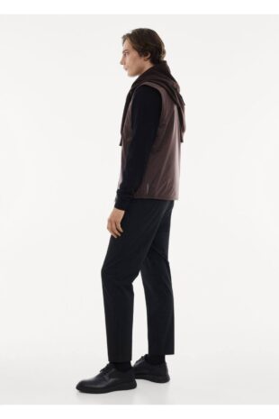 جلیقه منگو خاکستری مردانه مانگو 67070618