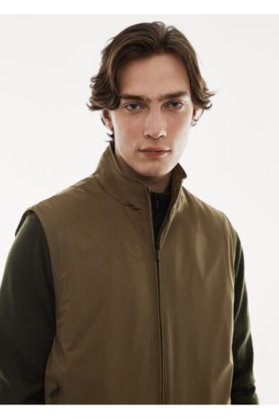 جلیقه منگو خاکی مردانه مانگو 67070618