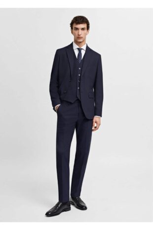 جلیقه منگو لاجورد مردانه مانگو 67080619