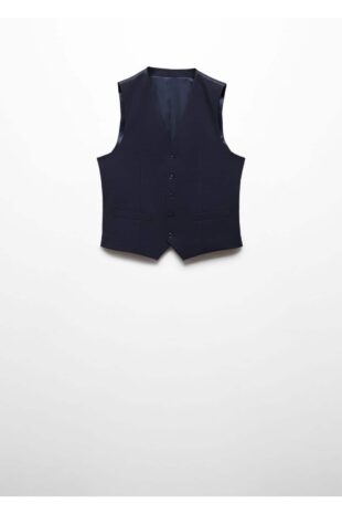 جلیقه منگو لاجورد مردانه مانگو 67080619