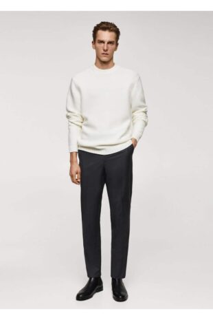 بافت سفید مردانه مانگو 67010652