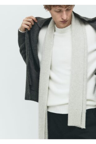 بافت سفید مردانه مانگو 67010652