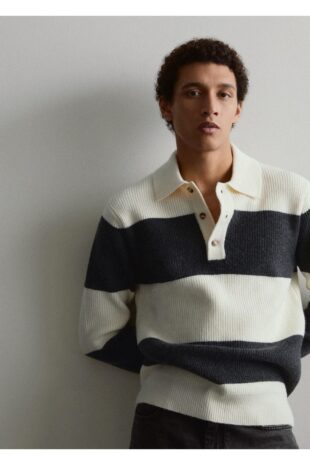 بافت سفید مردانه مانگو 67090642