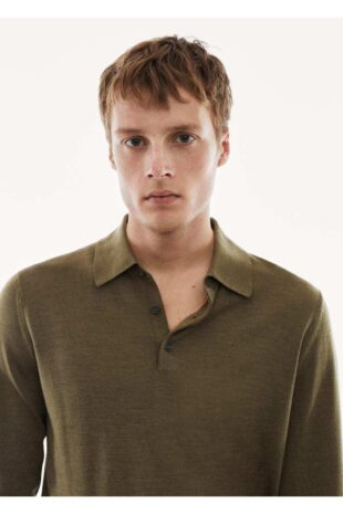 بافت سبز مردانه مانگو 67000659