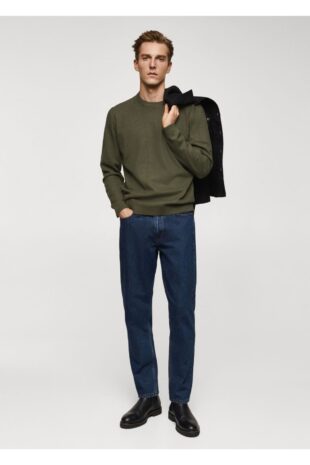 بافت خاکی مردانه مانگو 67010651