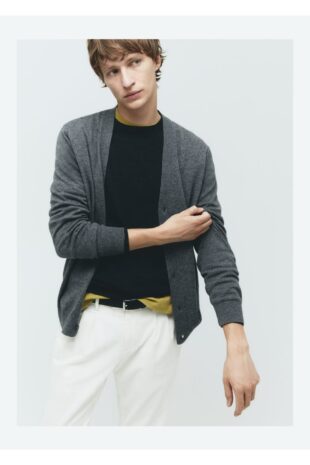 بافت بنفش مردانه مانگو 67010657