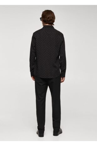 پیراهن سیاه مردانه مانگو 57079217